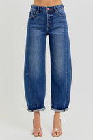 Hazel High Rise Barrel Jeans