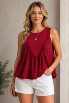 Cheer On Ruffle Top