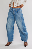 Free People Good Luck Mid Rise Barrel Jeans