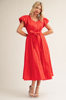 Charlotte Ruffle Midi Dress