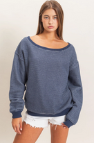 Relaxed Stripe Sweatshirt
