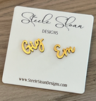 Game Day Gold Stud Earrings