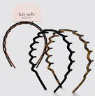KITSCH Recycled Plastic Zig Zag Headband 2pc