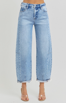 Hazel High Rise Barrel Jeans
