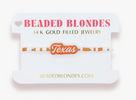 Beaded Blondes: College Game Day Beaded Bracelet